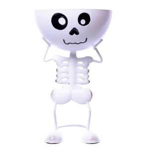 Skeleton Themed White Planter